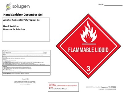 18927000 mL Label Ndc 79975-007-01 (Etoh Cucumber Gel Front)